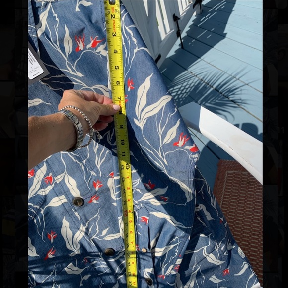 Nwt Rag & bone men’s mace indigo floral shirt jacket size small - Picture 9 of 11